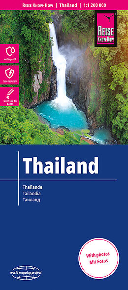 (Land)Karte Reise Know-How Landkarte Thailand (1:1.200.000) von Peter Rump Verlag