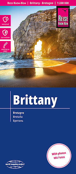 (Land)Karte Reise Know-How Landkarte Bretagne / Brittany (1:200.000) von Reise Know-How Verlag Peter Rump
