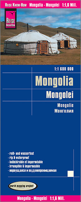 (Land)Karte Reise Know-How Landkarte Mongolei (1:1.600.000) von Reise Know-How Verlag Peter Rump