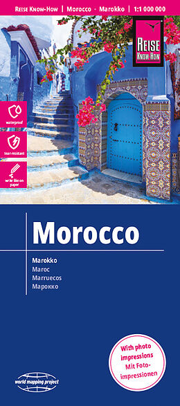 Carte (de géographie) Reise Know-How Landkarte Marokko (1:1.000.000) de Reise Know-How Verlag Peter Rump