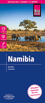 Carte (de géographie) pliée Reise Know-How Landkarte Namibia (1:1.200.000) 1200000 de Reise Know-How Verlag Peter Rump GmbH