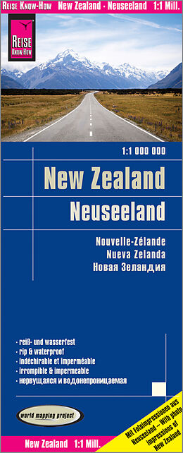 Carte (de géographie) Reise Know-How Landkarte Neuseeland / New Zealand (1:1.000.000) de Reise Know-How Verlag Peter Rump