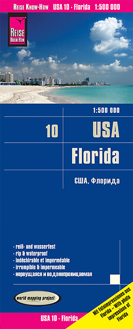  Reise Know-How Landkarte USA 10, Florida (1:500.000) de Reise Know-How Verlag Peter Rump