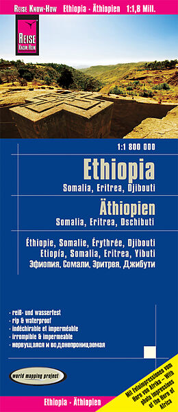 (Land)Karte Reise Know-How Landkarte Äthiopien, Somalia, Eritrea, Dschibuti / Ethiopia, Somalia, Djibouti, Eritrea (1:1.800.000) von Reise Know-How Verlag Peter Rump