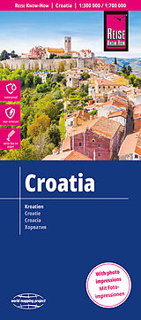 gefaltete (Land)Karte Reise Know-How Landkarte Kroatien / Croatia (1:300.000 / 700.000) von Reise Know-How Verlag Peter Rump