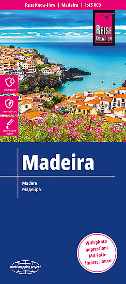 Carte (de géographie) pliée Reise Know-How Landkarte Madeira (1:45.000) 45000 de Reise Know-How Verlag Peter Rump GmbH