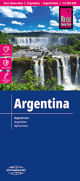 Carte (de géographie) Reise Know-How Landkarte Argentinien / Argentina (1:2.000.000) de Reise Know-How Verlag Peter Rump GmbH