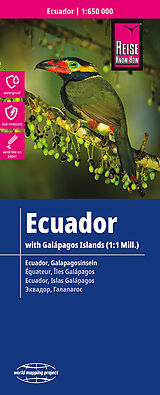 Carte (de géographie) Reise Know-How Landkarte Ecuador, Galápagos (1:650.000 / 1.000.000) 650000 de Reise Know-How Verlag Peter Rump