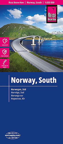 (Land)Karte Reise Know-How Landkarte Norwegen, Süd / Norway, South (1:500.000) von 