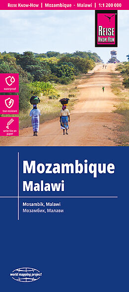 gefaltete (Land)Karte Reise Know-How Landkarte Mosambik, Malawi (1:1.200.000) von Reise Know-How Verlag Peter Rump GmbH