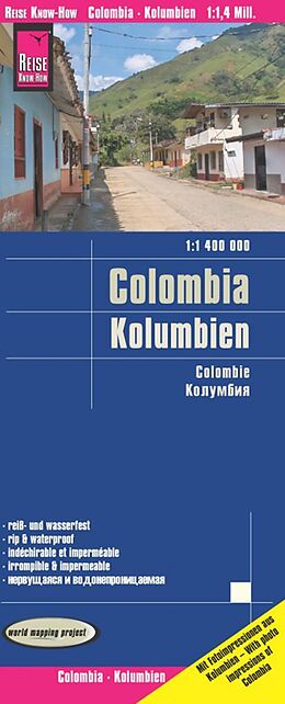 (Land)Karte Reise Know-How Landkarte Kolumbien / Colombia (1:1.400.000) von Reise Know-How Verlag Peter Rump
