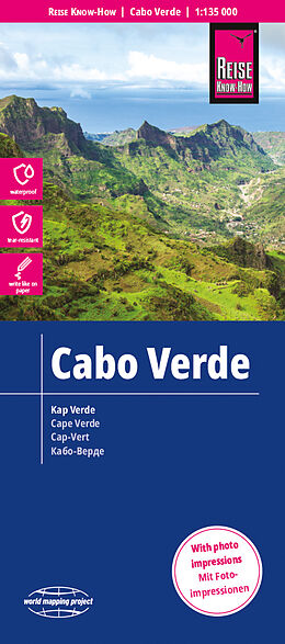 gefaltete (Land)Karte Reise Know-How Landkarte Cabo Verde (1:135.000) 135000 von Reise Know-How Verlag Peter Rump