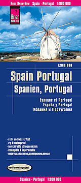 Carte (de géographie) pliée Reise Know-How Landkarte Spanien, Portugal / Spain, Portugal (1:900.000) 900000 de Reise Know-How Verlag Peter Rump