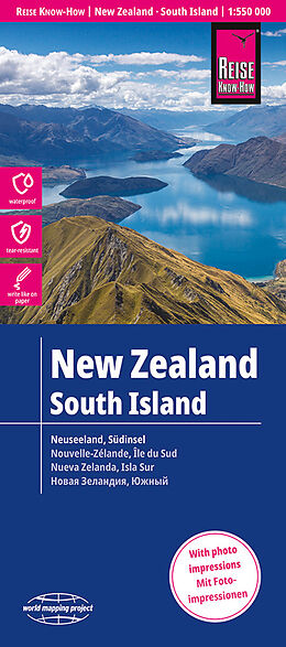(Land)Karte Reise Know-How Landkarte Neuseeland, Südinsel (1:550.000) von Reise Know-How Verlag Peter Rump GmbH