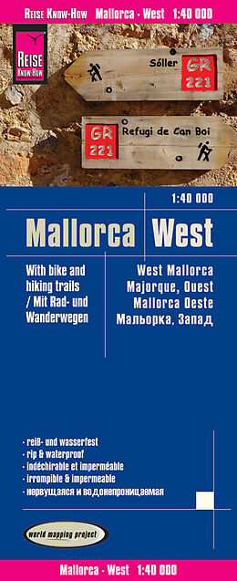 gefaltete (Land)Karte Reise Know-How Rad- und Wanderkarte Mallorca West (1:40.000) von Reise Know-How Verlag Peter Rump
