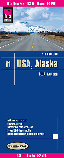 (Land)Karte Reise Know-How Landkarte USA 11, Alaska (1:2.000.000) von Reise Know-How Verlag Peter Rump