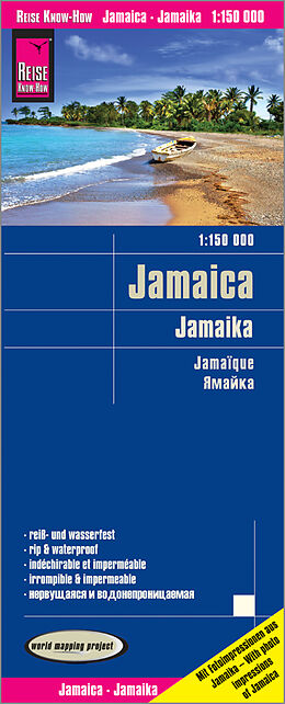 gefaltete (Land)Karte Reise Know-How Landkarte Jamaika / Jamaica (1:150.000) von Reise Know-How Verlag Peter Rump