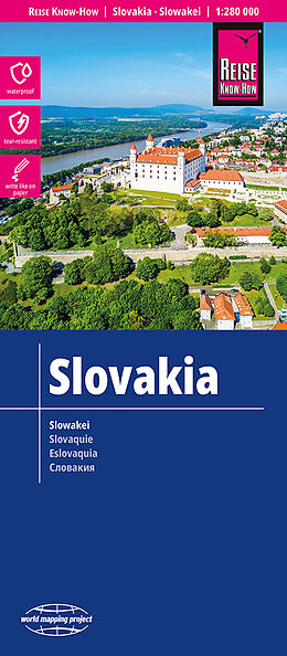 gefaltete (Land)Karte Reise Know-How Landkarte Slowakei / Slovakia (1:280.000) 280000 von 