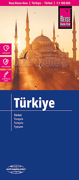 (Land)Karte Reise Know-How Landkarte Türkei / Türkiye (1:1.100.000) von Reise Know-How Verlag Peter Rump