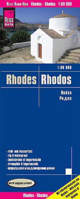 gefaltete (Land)Karte Reise Know-How Landkarte Rhodos / Rhodes (1:80.000) von Reise Know-How Verlag Peter Rump