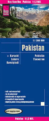 gefaltete (Land)Karte Reise Know-How Landkarte Pakistan (1:1.300.000) von 