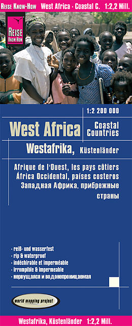 gefaltete (Land)Karte Reise Know-How Landkarte Westafrika, Küstenländer (1:2.200.000) : von Senegal bis Nigeria von Reise Know-How Verlag Peter Rump
