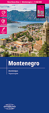 gefaltete (Land)Karte Reise Know-How Landkarte Montenegro (1:160.000) 160000 von 