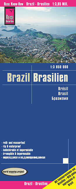 gefaltete (Land)Karte Reise Know-How Landkarte Brasilien / Brazil (1:3.850.000) von Reise Know-How Verlag Peter Rump