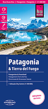 gefaltete (Land)Karte Reise Know-How Landkarte Patagonien, Feuerland / Patagonia, Tierra del Fuego (1:1.400.000) 1400000 von Reise Know-How Verlag Peter Rump