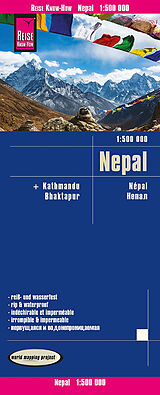 gefaltete (Land)Karte Reise Know-How Landkarte Nepal (1:500.000) von Reise Know-How Verlag Peter Rump
