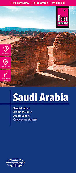 (Land)Karte Reise Know-How Landkarte Saudi-Arabien / Saudi Arabia (1:1.800.000) von Reise Know-How Verlag Peter Rump GmbH