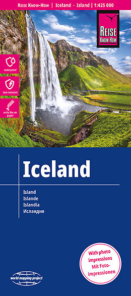 (Land)Karte Reise Know-How Landkarte Island / Iceland (1:425.000) von Reise Know-How Verlag Peter Rump GmbH
