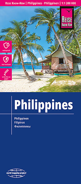 Carte (de géographie) pliée Reise Know-How Landkarte Philippinen / Philippines (1:1.200.000) 1200000 de Reise Know-How Verlag Peter Rump GmbH