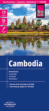 Carte (de géographie) pliée Reise Know-How Landkarte Kambodscha / Cambodia (1:500.000) 500000 de 