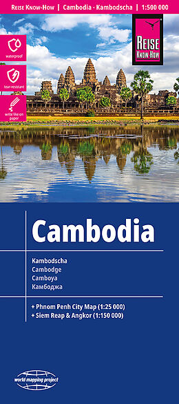 Carte (de géographie) pliée Reise Know-How Landkarte Kambodscha / Cambodia (1:500.000) 500000 de 