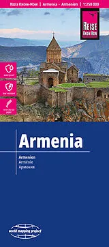 gefaltete (Land)Karte Reise Know-How Landkarte Armenien / Armenia (1:250.000) von 