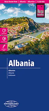 gefaltete (Land)Karte Reise Know-How Landkarte Albanien / Albania (1:220.000) von