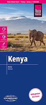 gefaltete (Land)Karte Reise Know-How Landkarte Kenia / Kenya (1:950.000) von 