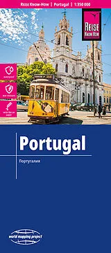 gefaltete (Land)Karte Reise Know-How Landkarte Portugal (1:350.000) von