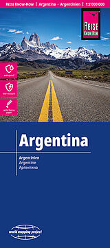 gefaltete (Land)Karte Reise Know-How Landkarte Argentinien | Argentina (1:2.000.000) 2000000 von 