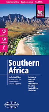 gefaltete (Land)Karte Reise Know-How Landkarte Südliches Afrika (1:2.500.000) von 