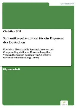 E-Book (pdf) Semantikrepräsentation für ein Fragment des Deutschen von Christian Süß