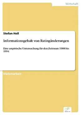 E-Book (pdf) Informationsgehalt von Ratingänderungen von Stefan Heil