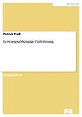 E-Book (pdf) Leistungsabhängige Entlohnung von Patrick Preß