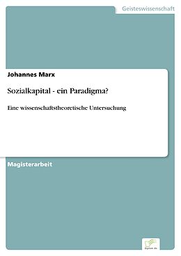 E-Book (pdf) Sozialkapital - ein Paradigma? von Johannes Marx
