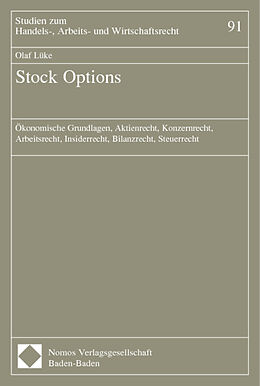 Kartonierter Einband Stock Options von Olaf Lüke