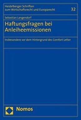 Kartonierter Einband Haftungsfragen bei Anleiheemissionen von Sebastian Langendorf