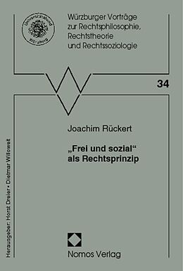 Kartonierter Einband "Frei und sozial" als Rechtsprinzip von Joachim Rückert