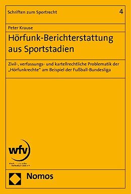 Kartonierter Einband Hörfunk-Berichterstattung aus Sportstadien von Peter Krause