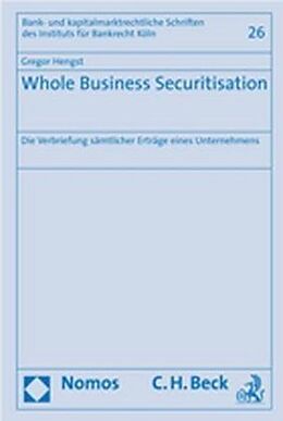 Fester Einband Whole Business Securitisation von Gregor Hengst